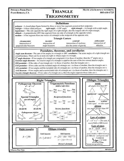 Triangle Trigonometry